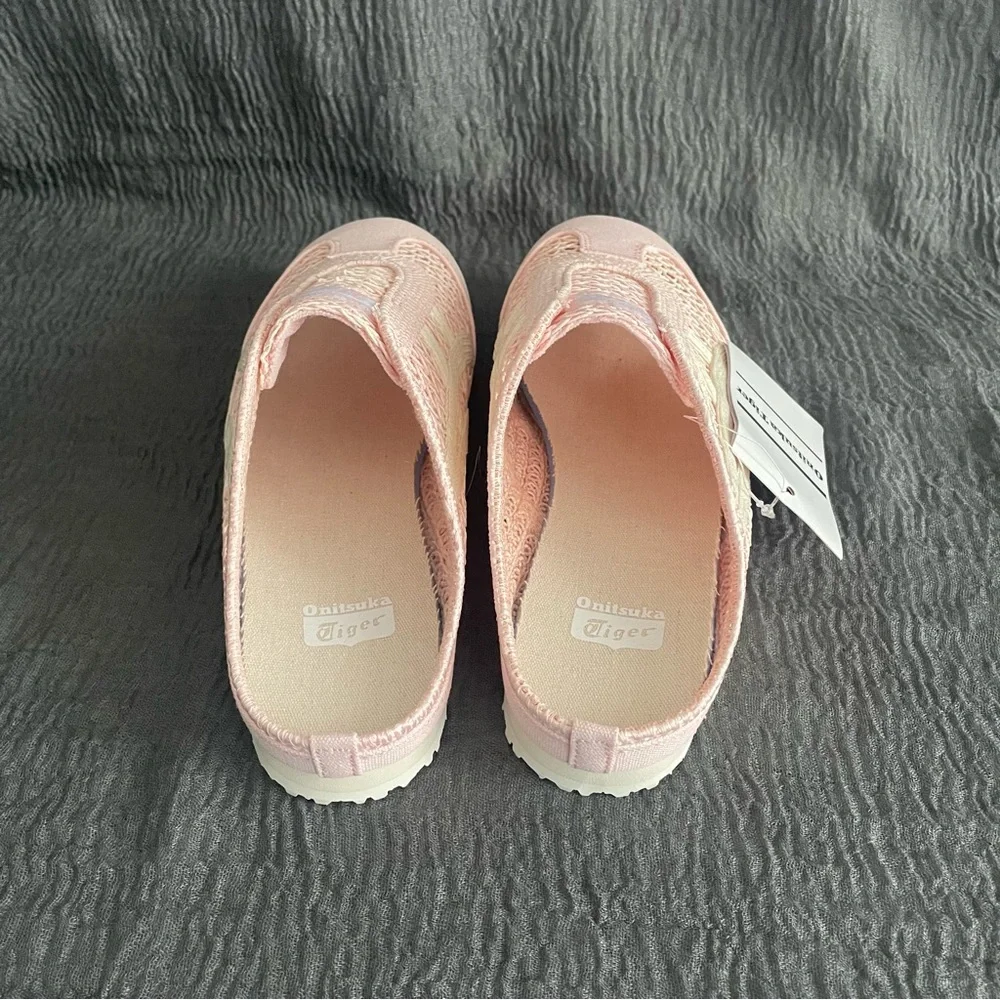 Onitsuka Tiger by Asics Pink Crochet Slip-On Mules - Picture 6 of 7